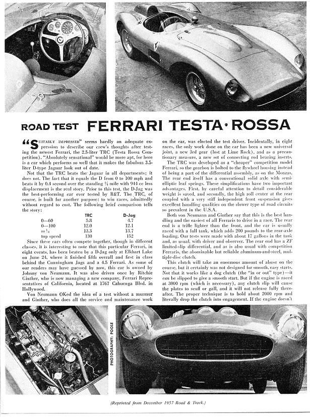 1957 Ferrari TestaRossa Page 1 